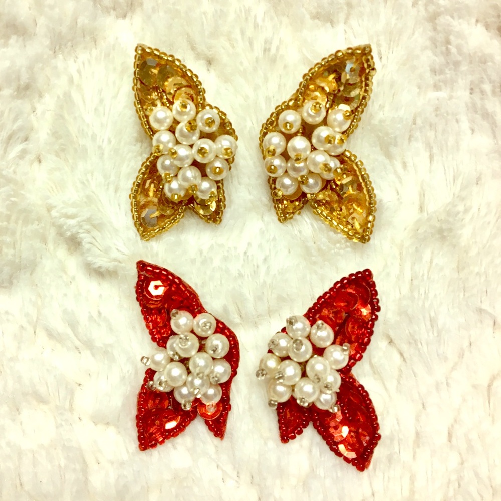 Vintage Avon Sequin Earrings